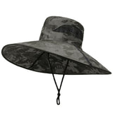 Gustave Hat Cap For Men Upf50 15Cm Wide Brim Mesh Camouflage Foldable