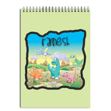 Funcart Customized Drawing File For Office/School Dinosour Theme Personalized Name 100 Gsm Paper 7.5 * 11 Inches Digita