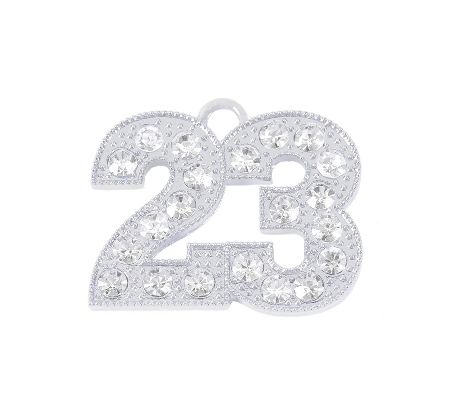 GRADFTY Graduation Gift for Her,Silver Rhinestone 23 Year Charm for Graduation Cap Tassel Necklace Keychain Bracelet Decoration