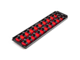TEKTON 1/2 Inch Drive 2-Rail Socket Organizer Set, Red (20-Tool) | OST22120 | Made in USA