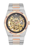 Mathey-Tissot Zeus Skeleton Two Tone Stainless Steel Grey Dial Automatic H118CFRS Mens Watch