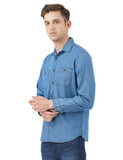 Inkd Men'S Lightweight Denim Shirt,Denim Divine,Denim Divine,S