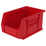 AkroMils 30237 AkroBins Plastic Hanging Stackable Storage Organizer Bins, 9Inch x 6Inch x 5Inch, Red, 12Pack