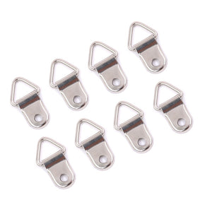 110 Pcs Triangle Ring Picture Hangers Shape Nail Non-Trace Hangers Single Hole with Screws for Home Decoration Creative Picture