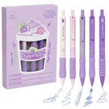 FunBlast Gel Pens for Writing Pack of 5 Pcs Kawaii Gel Pen Set (Purple)