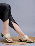 Shoetopia Classic Heeled Green Kolhapuri For Women & Girls /Eu40,Green,7,B0DFVF8TH7