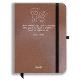 Brown Cloud Personalized Brown Leather Cover Notebook/Diary With Personalised/Customized Photographs/Message/Quote For Personal/