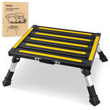 Nilight RV Step Stool Aluminum Folding Platform Steps 19x14.5 RV Steps 4 Levels Adjustable Heavy Duty Step Stool with Anti-Slip 