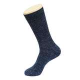Hans Dress Design Cotton Socks Melange Crew (Melange Navy Blue, 3)