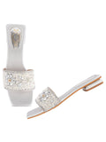 Shoetopia Women'S Block Heel Sandal,Silver,7,B0DCSHHZ9N