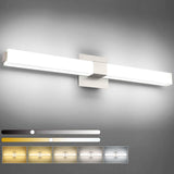 ZUZITO Modern Bahtoom Vanity Light Brushed Nickel, Bathroom LED Lights 32 Inch, 5CCT Dimmable Wall Lighting Fixtures for Bathroo