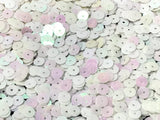 The Design Cart 4 mm White Lustre Circular Plastic Sequins Sitara for Embroidery, Embellishing Handbags, Apparels, Art Craft DIY