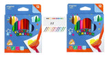 SSKR Pack of 12 Bright and Strong Crayons (2 Packs) | NonToxic | Easy Grip | Smooth Drawing Crayons for Students & Artists | Id