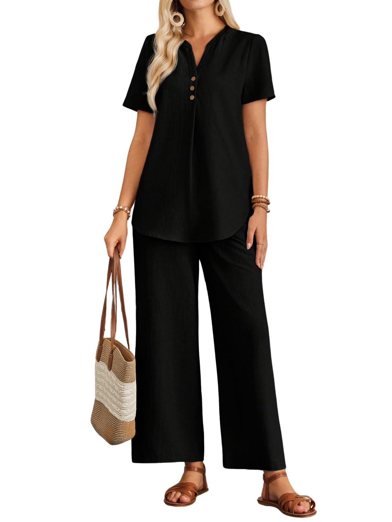 Toplot Casual Wear Pant Top Set || Fancy Co-Ord Set ||Coord Sets For Women (Pop-Coord-5250-Black-S),Black,,B0F1YT5WSR