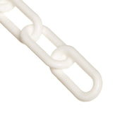 Mr. Chain - 50001-100 Plastic Barrier Chain, 2 Diameter, 100' Length, White