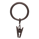 Kenney Window Curtain Clip Rings, Set of 14, Brown