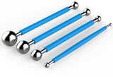 ART RANGER Clay Modelling Ball Tool Set of 4 Stainless Steel Sculpting Tools for Pottery, Cake Fondant Decorating, Embossing & D