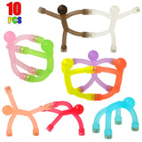 10Pcs Man Magnetic Toys, Humanoid Magnetic Novelty Fidget Toys for Kids & Adults, Rubber Magnet Men Toy Magnets Kids Travel Toys