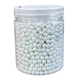 INSPIRELLE About 1600pcs 5mm White Glass Pearl Round Loose Spacer Beads for DIY Craft Necklaces Bracelets Jewelry Making