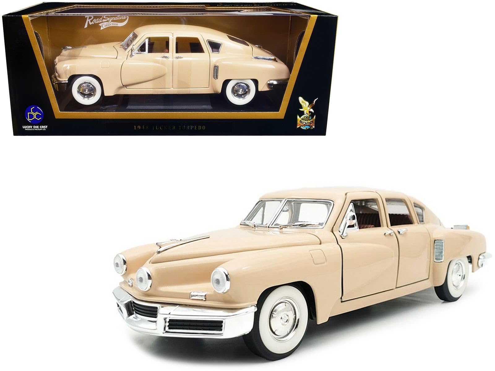 1948 Tucker Torpedo Cream 1/18 Diecast Model Car By Road Signature