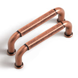 Goo-Ki 6 Pack 3 Inch (76mm) Hole Center Cabinet Pulls Antique Copper Zinc Alloy Kitchen Drawer Pulls Drawer Handles 3.45 Inch Le