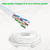 UltraPoE Cat5e Outdoor Ethernet Cable 100ft cat 5e Network Cable, RJ45 cat5 ethernet Cable Cord White, 350MHZ / Gigabit Network