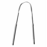 Nurpi Oral Care Steel Tongue Cleaner Long Handle 13 X 5 X 1 Cm For Adults And Kids Pack Of 1
