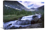 Lunch Creek Cascades, Glacier National Park, Montana-Canvas Art-24X18