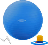 Fitvids Anti-Burst Slip Resistant Exercise Ball - 34-inch Blue - 2 - 31-34in (78-85cm), XXL - Blue