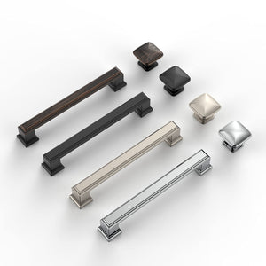 Amerdeco 10 Pack Polished Chrome Cabinet Pulls 5 Inch(128Mm) Hole Center Cabinet Hardware Kitchen Cabinet Handles For Bathroom D