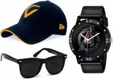 Sba Prime Mens Gift Combo Watch Cap Sunglasses Set Stylish Birthday Present Accessories For Men And Boys Pack Of 3 Model 6020 Mu