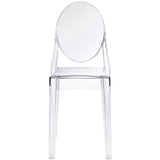 Modway Casper Modern Acrylic Stacking Kitchen And Dining Room Chair In Clear - Fully Assembled