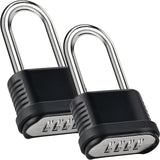 4 Digit Heavy Duty Combination Lock - 105mm Long Shackle Weatherproof Combination Padlock, Outdoor Combo Lock for Storage Units,