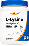 Nutricost LLysine Powder 1KG (2.2lbs) Pure LLysine, NonGMO, Gluten Free