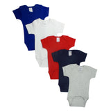 Bambini Red Bodysuit One Piece (Pack of 5)