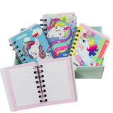 Le Delite Unicorn Mini Pocket Keychain Diary(Pack Of 4 Gift Small Diary)Gift Combo Set Girls Kids/Stylish Mini Pocket Diary Doll