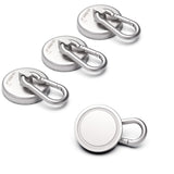 Ant Mag Magnetic Hooks 140LBS Heavy Duty Neodymium Magnet with Swiveling Carabiner Magnet Snap Hook for Indoor/Outdoor Hanging B
