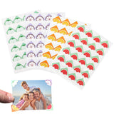 HASTHIP Photo Corner Stickers, Watermelon Orange Mangosteen, 4 Sheets 96PCS