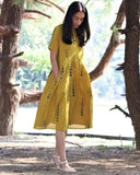 Gosriki Women'S Rayon Blend Anarkali Printed Kurta (Kazi Yellow-Gs_L_Yellow_Large),Yellow,,B0CXPKLZS7