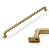CABDM 2 Pack Bruhsed Gold Cabinet Pulls 12 Inch(305mm) Hole Center Vintage Brushed Brass Cabinet Hardware Kitchen Cabinet Handle