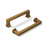 khtumeware 10 Pack 4inch(102mm) Hole Center Vintage Antique Brass Cabinet Pulls Heavy-Duty Solid Cabinet Hardware Pulls for Kitc
