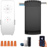 Smart WiFi Fan Switch Ceiling Fan and Light Remote Control Kit, WiFi Controller Compatible with Alexa Google, Phone APP Control,