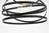 Elegant Lighting Living District Sybil Collection Pendant D7.5 H9.2 Lt:1 Matte Black Finish