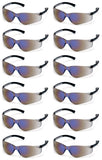Pyramex Ztek Safety Glasses Blue Mirror Lens S2575S (12 Pair Pack)