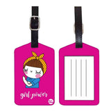 Nutcase Designer Luggage Travel Baggage Tags Single Tag With Name Card Inside Girl Power