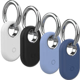 Rzttwl 4 Pack Holder Case Compatible with Samsung Galaxy SmartTag 2, Silicone GPS Tracker for Samsung Tag 2 with Key Ring, Anti-