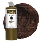 DA VINCI PAINTS Professional Artist Fluid Acrylic Paint, Raw Umber, 16oz