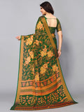 Satrani Womens Woven Brasso Saree (2722S867N_Green & Multi)