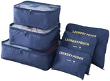 Srwopkray 6 In 1 Polyester Secret Pouch Travel Bag Packing Cubes Laundry Bag With Undergarments & Cloth Storage Organizer Travel