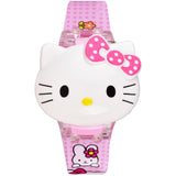 Shocknshop Silicone 3D Kids Musical Cartoon Back Ground Disco Light Digital Kids Watch For Girls -W349 (Pink)